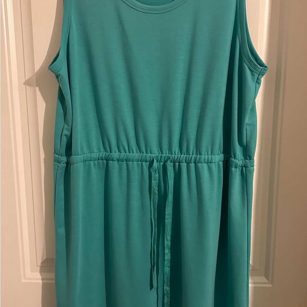 Sleeveless Teal Dress